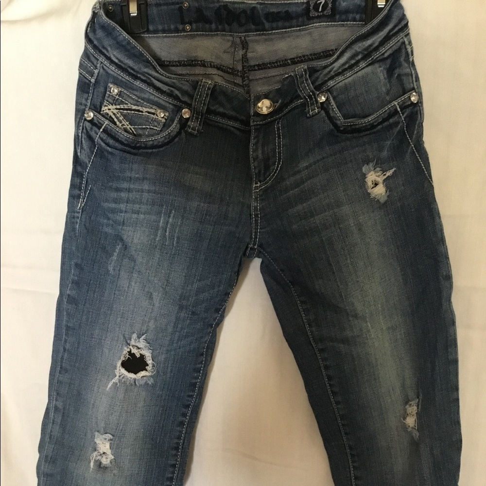 La idol women's crop denim Jean size 7